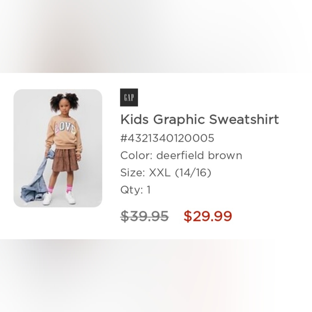 NWT Gap graphic sweatshirt